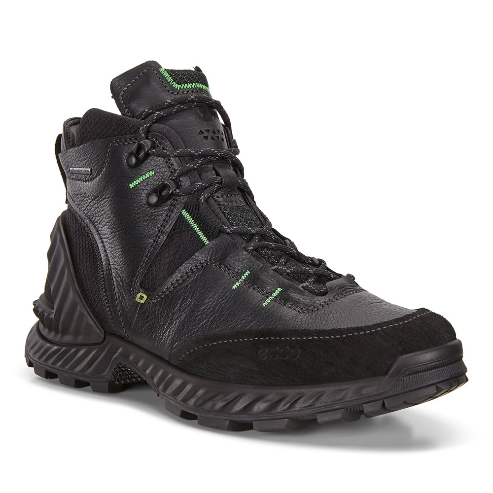 Tenis De Montaña Hombre - ECCO Exohike Mid Gtx - Negros - XOU821940